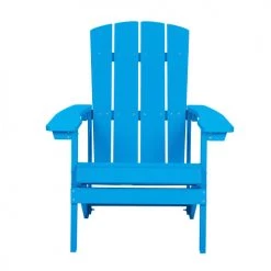 Beliani Fauteuils De Jardin Chaise De Jardin Bleue Avec Repose-pieds -Fauteuils de jardin Soldes Boutique chaise de jardin bleue avec repose pieds 3