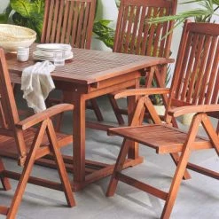 Beliani Chaises De Jardin Chaise De Jardin Bois Foncé -Fauteuils de jardin Soldes Boutique chaise de jardin bois fonce 1