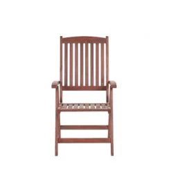 Beliani Chaises De Jardin Chaise De Jardin Bois Foncé -Fauteuils de jardin Soldes Boutique chaise de jardin bois fonce 3