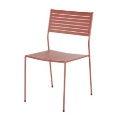 Maisons Du Monde Chaises De Jardin Chaise De Jardin Empilable En Acier Terracotta -Fauteuils de jardin Soldes Boutique chaise de jardin empilable en acier terracotta teramo 1000 4 33 219916 1 1