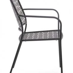 Bizzotto Chaises De Jardin Chaise De Jardin En Acier Empilable Gris -Fauteuils de jardin Soldes Boutique chaise de jardin en acier empilable gris 2