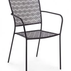 Bizzotto Chaises De Jardin Chaise De Jardin En Acier Empilable Gris -Fauteuils de jardin Soldes Boutique chaise de jardin en acier empilable gris 4