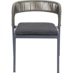 Kare Design Chaises De Jardin Chaise De Jardin En Alu Et Polypropylène Gris