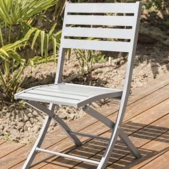 Dcb Garden Chaises De Jardin Chaise De Jardin En Aluminium Gris -Fauteuils de jardin Soldes Boutique chaise de jardin en aluminium gris 3