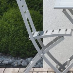 Dcb Garden Chaises De Jardin Chaise De Jardin En Aluminium Gris -Fauteuils de jardin Soldes Boutique chaise de jardin en aluminium gris 4