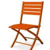 Dcb Garden Chaises De Jardin Chaise De Jardin En Aluminium Orange -Fauteuils de jardin Soldes Boutique chaise de jardin en aluminium orange