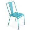 Oviala Chaises De Jardin Chaise De Jardin En Métal Bleu -Fauteuils de jardin Soldes Boutique chaise de jardin en metal bleu 6