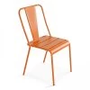 Oviala Chaises De Jardin Chaise De Jardin En Métal Orange -Fauteuils de jardin Soldes Boutique chaise de jardin en metal orange 11