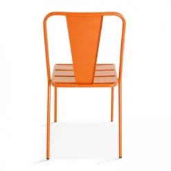 Oviala Chaises De Jardin Chaise De Jardin En Métal Orange -Fauteuils de jardin Soldes Boutique chaise de jardin en metal orange 13