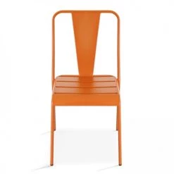 Oviala Chaises De Jardin Chaise De Jardin En Métal Orange -Fauteuils de jardin Soldes Boutique chaise de jardin en metal orange 14