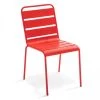 Oviala Chaises De Jardin Chaise De Jardin En Métal Rouge 2 Oviala Chaises De Jardin Chaise De Jardin En Métal Rouge -Fauteuils de jardin Soldes Boutique chaise de jardin en metal rouge 6
