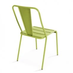 Oviala Chaises De Jardin Chaise De Jardin En Métal Vert -Fauteuils de jardin Soldes Boutique chaise de jardin en metal vert 1
