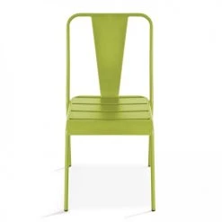 Oviala Chaises De Jardin Chaise De Jardin En Métal Vert -Fauteuils de jardin Soldes Boutique chaise de jardin en metal vert 3