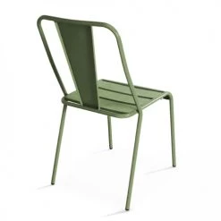 Oviala Chaises De Jardin Chaise De Jardin En Métal Vert Cactus -Fauteuils de jardin Soldes Boutique chaise de jardin en metal vert cactus 1