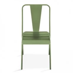 Oviala Chaises De Jardin Chaise De Jardin En Métal Vert Cactus -Fauteuils de jardin Soldes Boutique chaise de jardin en metal vert cactus 3