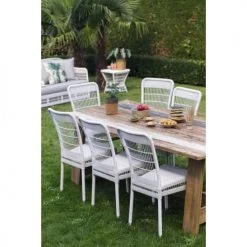 Kok Maison Chaises De Jardin Chaise De Jardin En Résine Blanc Cassé -Fauteuils de jardin Soldes Boutique chaise de jardin en resine blanc casse 3
