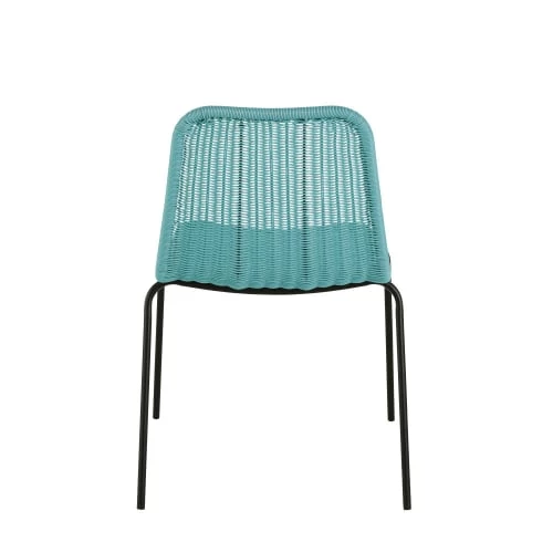 Maisons Du Monde Chaises De Jardin Chaise De Jardin En Résine Bleu Turquoise Et Métal Noir 5 Maisons Du Monde Chaises De Jardin Chaise De Jardin En Résine Bleu Turquoise Et Métal Noir – Image 3