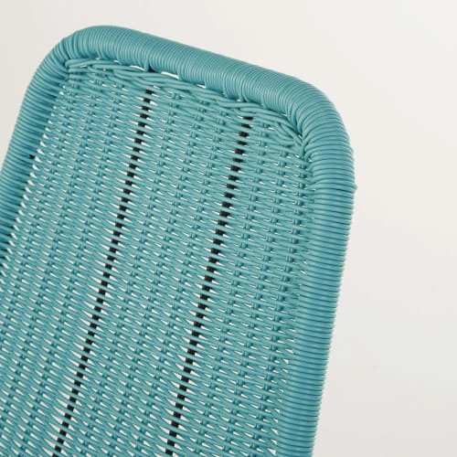 Maisons Du Monde Chaises De Jardin Chaise De Jardin En Résine Bleu Turquoise Et Métal Noir 6 Maisons Du Monde Chaises De Jardin Chaise De Jardin En Résine Bleu Turquoise Et Métal Noir – Image 4