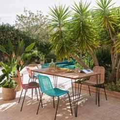 Maisons Du Monde Chaises De Jardin Chaise De Jardin En Résine Bleu Turquoise Et Métal Noir 12 Maisons Du Monde Chaises De Jardin Chaise De Jardin En Résine Bleu Turquoise Et Métal Noir -Fauteuils de jardin Soldes Boutique chaise de jardin en resine bleu turquoise et metal noir 1000 2 13 208949 6