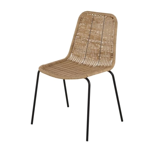 Maisons Du Monde Chaises De Jardin Chaise De Jardin En Résine Coloris Naturel Et Métal Noir 3 Maisons Du Monde Chaises De Jardin Chaise De Jardin En Résine Coloris Naturel Et Métal Noir