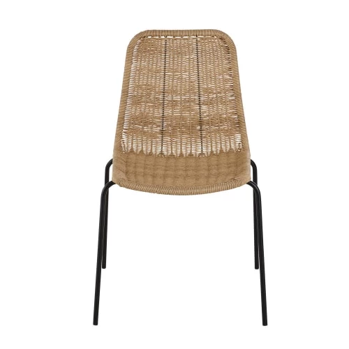 Maisons Du Monde Chaises De Jardin Chaise De Jardin En Résine Coloris Naturel Et Métal Noir 4 Maisons Du Monde Chaises De Jardin Chaise De Jardin En Résine Coloris Naturel Et Métal Noir – Image 2