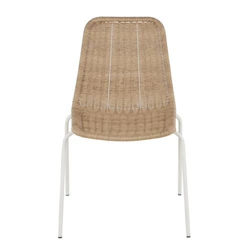 Maisons Du Monde Chaises De Jardin Chaise De Jardin En Résine Imitation Rotin Et Métal Blanc 4 Maisons Du Monde Chaises De Jardin Chaise De Jardin En Résine Imitation Rotin Et Métal Blanc – Image 2