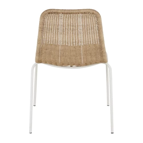 Maisons Du Monde Chaises De Jardin Chaise De Jardin En Résine Imitation Rotin Et Métal Blanc 6 Maisons Du Monde Chaises De Jardin Chaise De Jardin En Résine Imitation Rotin Et Métal Blanc – Image 4