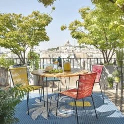 Maisons Du Monde Chaises De Jardin Chaise De Jardin En Résine Jaune Et Métal Noir -Fauteuils de jardin Soldes Boutique chaise de jardin en resine jaune et metal noir 1000 7 10 198040 5