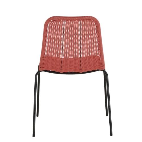 Maisons Du Monde Chaises De Jardin Chaise De Jardin En Résine Terracotta Et Métal Noir 5 Maisons Du Monde Chaises De Jardin Chaise De Jardin En Résine Terracotta Et Métal Noir – Image 3