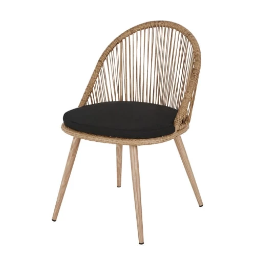 Maisons Du Monde Chaises De Jardin Chaise De Jardin En Résine Tressée Coloris Naturel Et Métal Imitation Bois 3 Maisons Du Monde Chaises De Jardin Chaise De Jardin En Résine Tressée Coloris Naturel Et Métal Imitation Bois