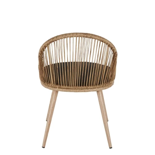 Maisons Du Monde Chaises De Jardin Chaise De Jardin En Résine Tressée Coloris Naturel Et Métal Imitation Bois 5 Maisons Du Monde Chaises De Jardin Chaise De Jardin En Résine Tressée Coloris Naturel Et Métal Imitation Bois – Image 3