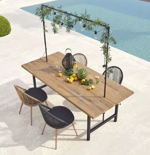 Maisons Du Monde Chaises De Jardin Chaise De Jardin En Résine Tressée Coloris Naturel Et Métal Imitation Bois 8 Maisons Du Monde Chaises De Jardin Chaise De Jardin En Résine Tressée Coloris Naturel Et Métal Imitation Bois – Image 6