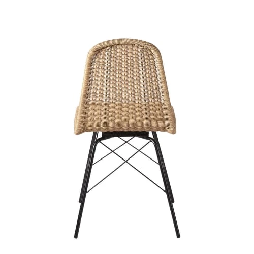 Maisons Du Monde Chaises De Jardin Chaise De Jardin En Résine Tressée Imitation Rotin Et Métal Noir 7 Maisons Du Monde Chaises De Jardin Chaise De Jardin En Résine Tressée Imitation Rotin Et Métal Noir – Image 5