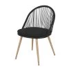 Maisons Du Monde Chaises De Jardin Chaise De Jardin En Résine Tressée Noire Et Métal Imitation Bois -Fauteuils de jardin Soldes Boutique chaise de jardin en resine tressee noire et metal imitation bois 1000 14 8 208944 1