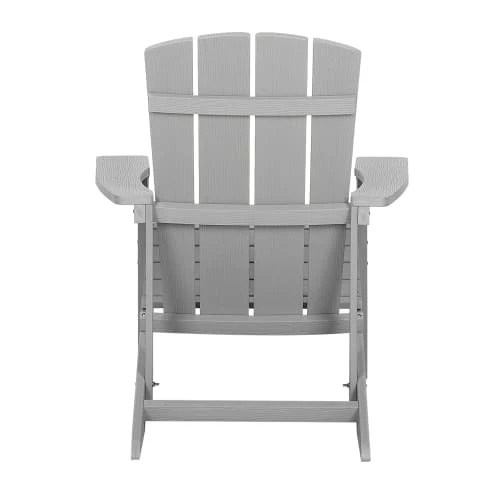 Beliani Fauteuils De Jardin Chaise De Jardin Gris Clair Avec Repose-pieds 8 Beliani Fauteuils De Jardin Chaise De Jardin Gris Clair Avec Repose-pieds – Image 6