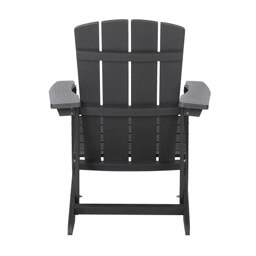 Beliani Fauteuils De Jardin Chaise De Jardin Gris Foncé Avec Repose-pied 8 Beliani Fauteuils De Jardin Chaise De Jardin Gris Foncé Avec Repose-pied – Image 6