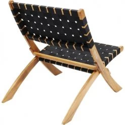 Kare Design Chaises De Jardin Chaise De Jardin Noire Et Acacia Massif -Fauteuils de jardin Soldes Boutique chaise de jardin noire et acacia massif 2