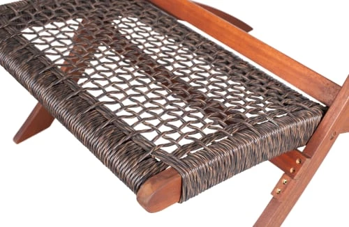 Woood Fauteuils De Jardin Chaise De Jardin Pliable En Bois D'eucalyptus Marron Foncé 4 Woood Fauteuils De Jardin Chaise De Jardin Pliable En Bois D'eucalyptus Marron Foncé – Image 2