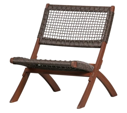 Woood Fauteuils De Jardin Chaise De Jardin Pliable En Bois D'eucalyptus Marron Foncé 3 Woood Fauteuils De Jardin Chaise De Jardin Pliable En Bois D'eucalyptus Marron Foncé