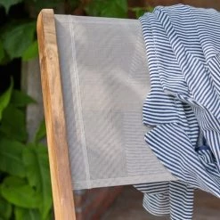 Bois Dessus Bois Dessous Chaises De Jardin Chaise De Jardin Pliante En Acacia Et Textilène Gris -Fauteuils de jardin Soldes Boutique chaise de jardin pliante en acacia et textilene gris 2