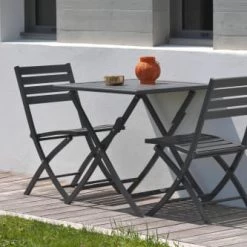 Dcb Garden Chaises De Jardin Chaise De Jardin Pliante En Aluminium Gris Anthracite -Fauteuils de jardin Soldes Boutique chaise de jardin pliante en aluminium gris anthracite 3