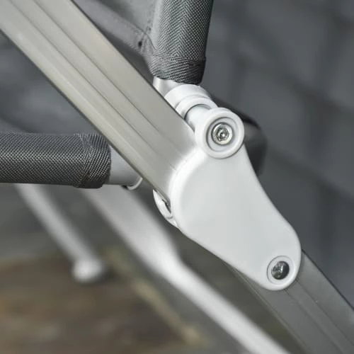 Outsunny Chaises De Jardin Chaise De Jardin Pliante Inclinable Alu. Oxford Déperlant Gris 7 Outsunny Chaises De Jardin Chaise De Jardin Pliante Inclinable Alu. Oxford Déperlant Gris – Image 5