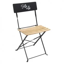 The Home Deco Factory Chaises De Jardin Chaise De Jardin Pliante Noire