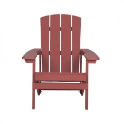 Beliani Fauteuils De Jardin Chaise De Jardin Rouge Avec Repose-pieds -Fauteuils de jardin Soldes Boutique chaise de jardin rouge avec repose pieds 3