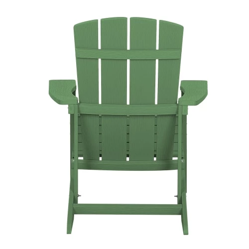 Beliani Fauteuils De Jardin Chaise De Jardin Vert Foncé Avec Repose-pieds 8 Beliani Fauteuils De Jardin Chaise De Jardin Vert Foncé Avec Repose-pieds – Image 6