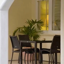 Alexander Rose Chaises De Jardin Chaise Empilable En Aluminium Et Fibres Synthétiques Bronze -Fauteuils de jardin Soldes Boutique chaise empilable en aluminium et fibres synthetiques bronze 2