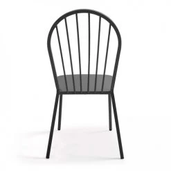 Oviala Chaises De Jardin Chaise En Acier Anthracite -Fauteuils de jardin Soldes Boutique chaise en acier anthracite 5