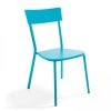 Oviala Chaises De Jardin Chaise En Acier Bleu -Fauteuils de jardin Soldes Boutique chaise en acier bleu 6