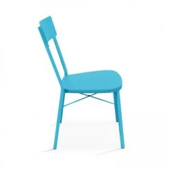 Oviala Chaises De Jardin Chaise En Acier Bleu -Fauteuils de jardin Soldes Boutique chaise en acier bleu 8