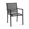 Gecko Jardin Chaises De Jardin Chaise En Alu Anthracite Textilène Gris -Fauteuils de jardin Soldes Boutique chaise en alu anthracite textilene gris